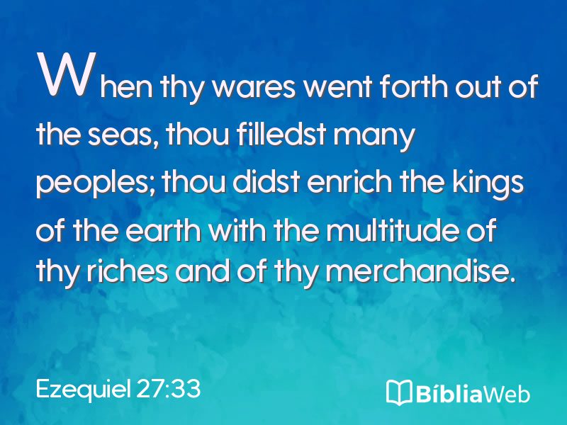 Ezequiel 27:33 em imagem para compartilhar