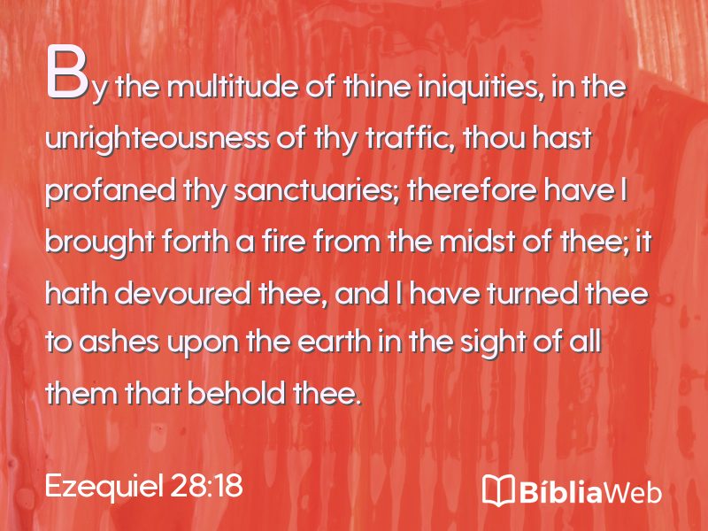 Ezequiel 28:18 em imagem para compartilhar