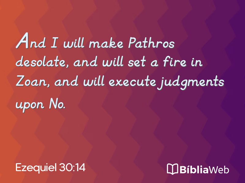 Ezequiel 30:14 em imagem para compartilhar