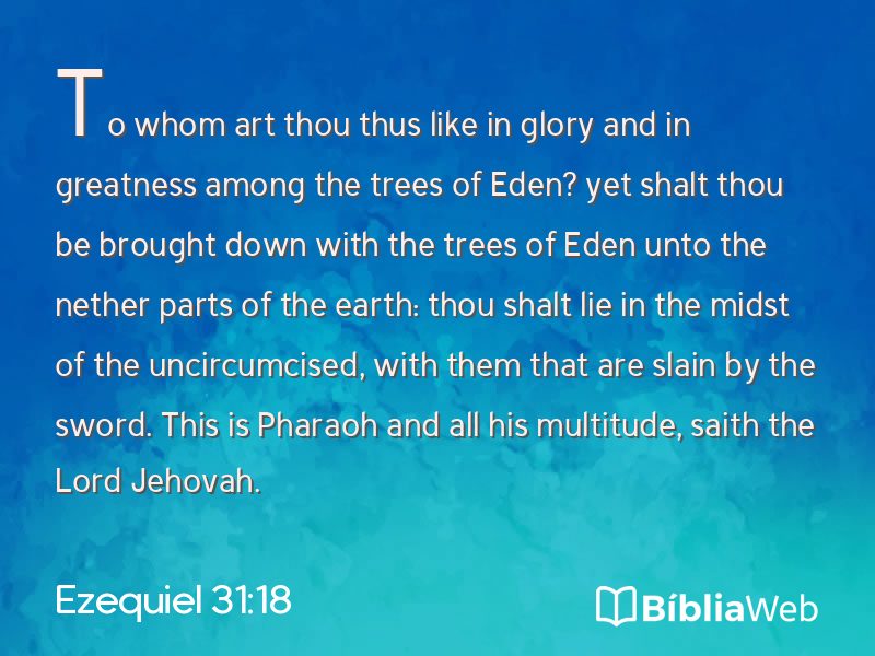 Ezequiel 31:18 em imagem para compartilhar