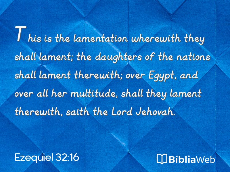 Ezequiel 32:16 em imagem para compartilhar
