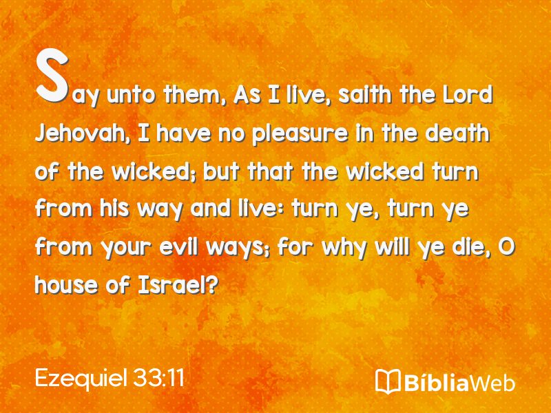 Ezequiel 33:11 em imagem para compartilhar