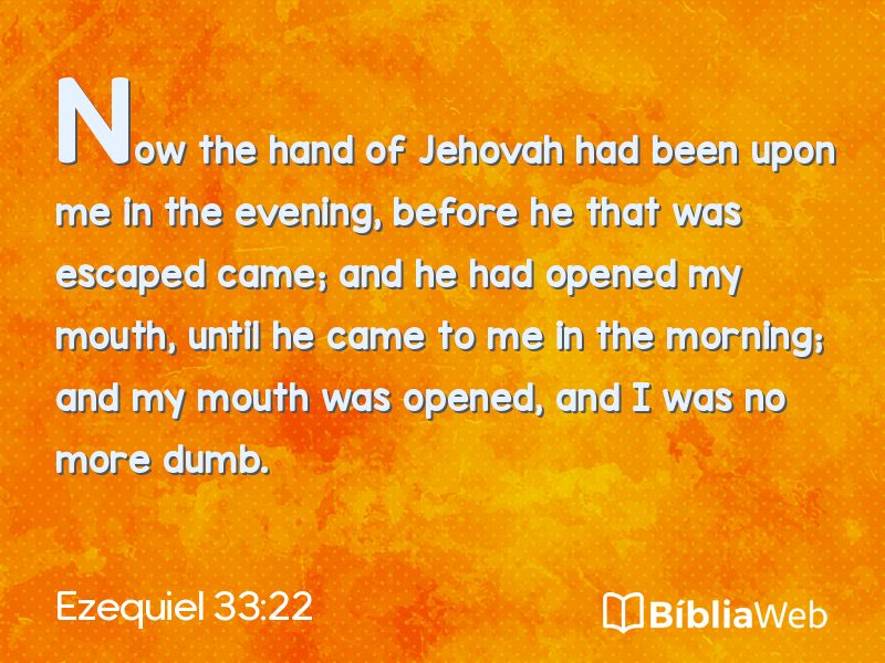 Ezequiel 33:22 em imagem para compartilhar