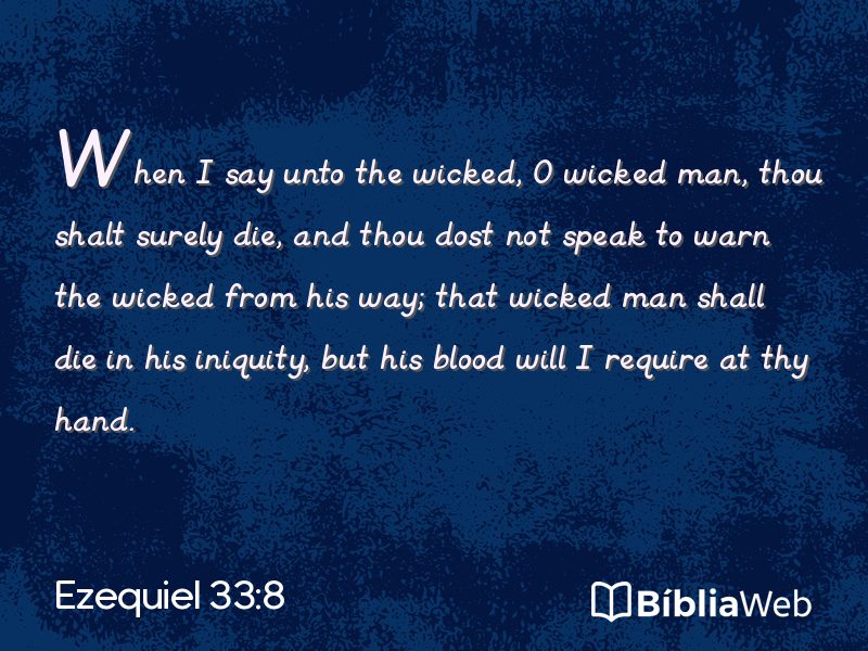 Ezequiel 33:8 em imagem para compartilhar