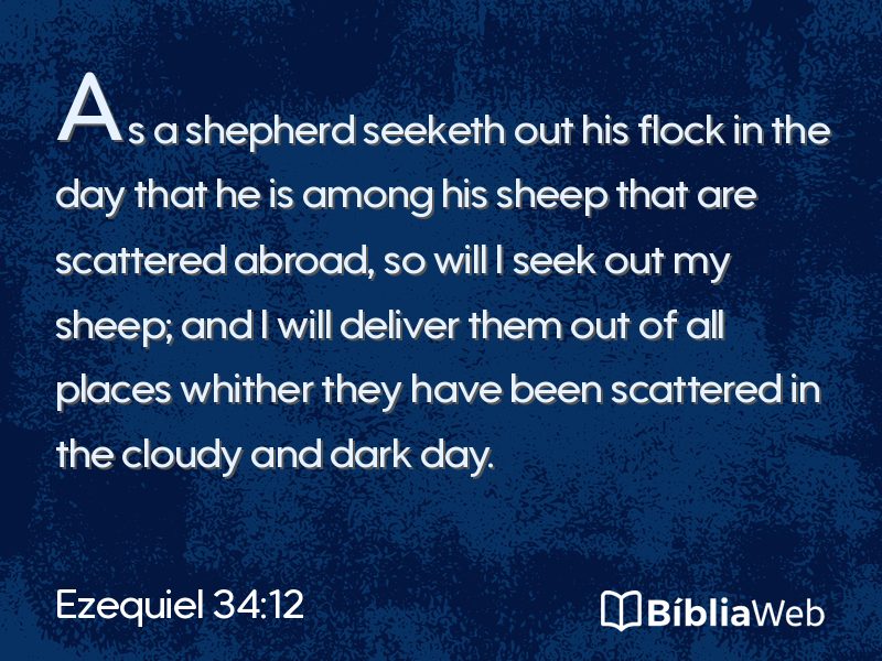 Ezequiel 34:12 em imagem para compartilhar