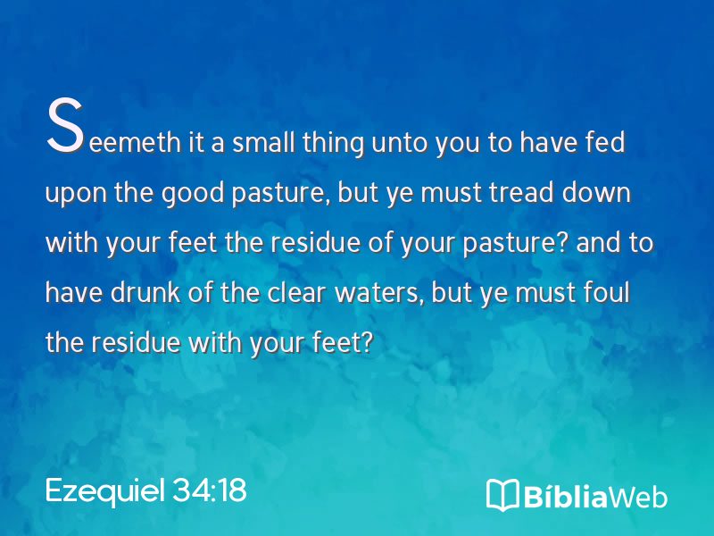 Ezequiel 34:18 em imagem para compartilhar