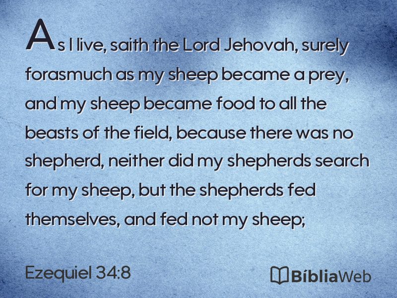 Ezequiel 34:8 em imagem para compartilhar