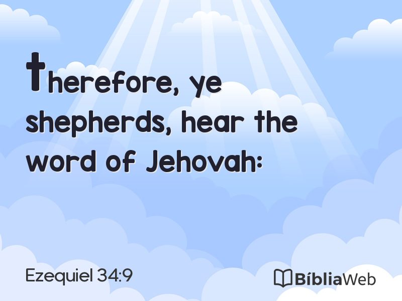 Ezequiel 34:9 em imagem para compartilhar