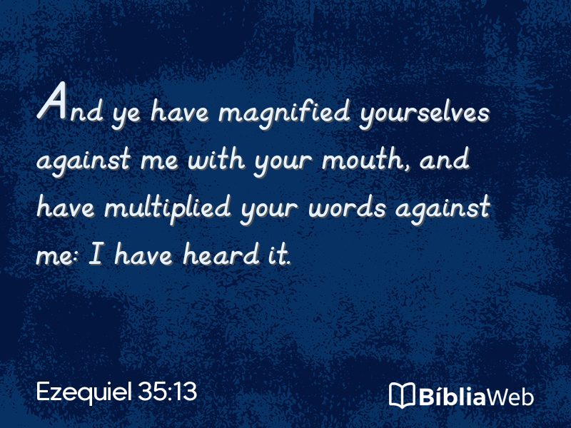 Ezequiel 35:13 em imagem para compartilhar