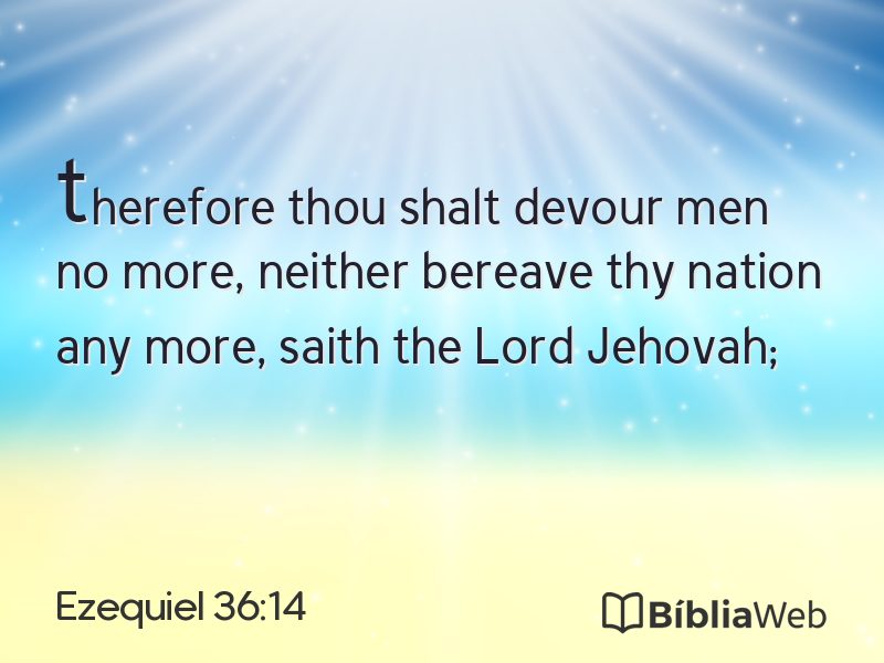 Ezequiel 36:14 em imagem para compartilhar
