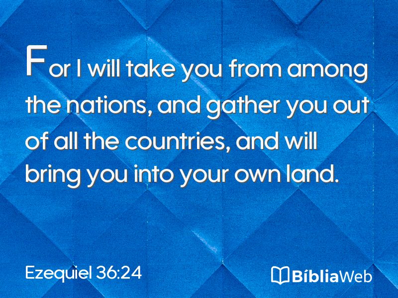 Ezequiel 36:24 em imagem para compartilhar