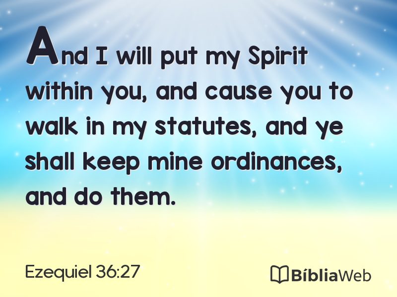 Ezequiel 36:27 em imagem para compartilhar