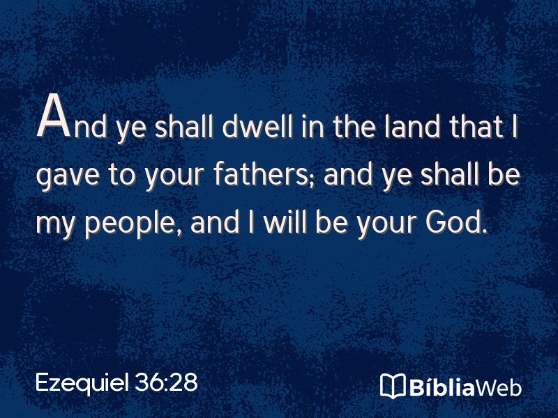 Ezequiel 36:28 em imagem para compartilhar