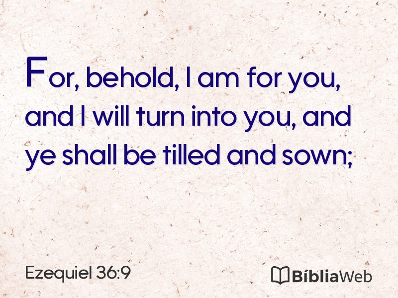 Ezequiel 36:9 em imagem para compartilhar