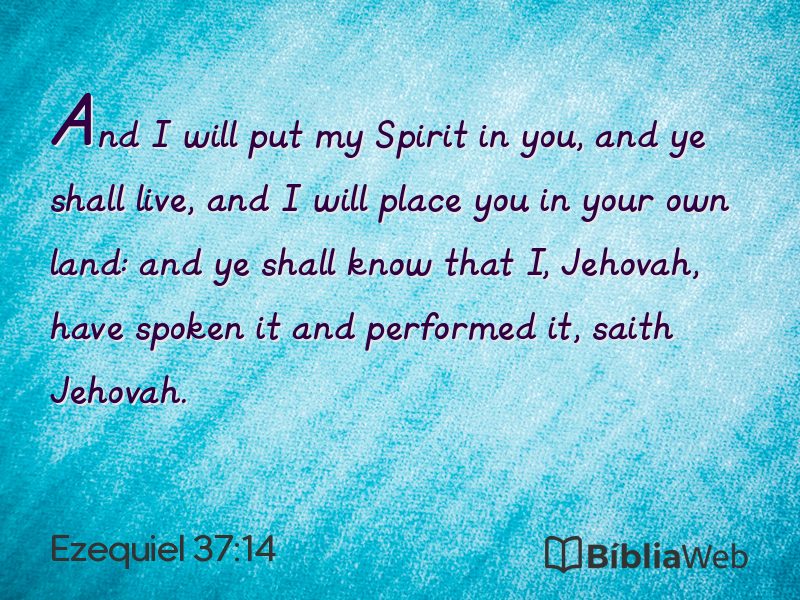 Ezequiel 37:14 em imagem para compartilhar