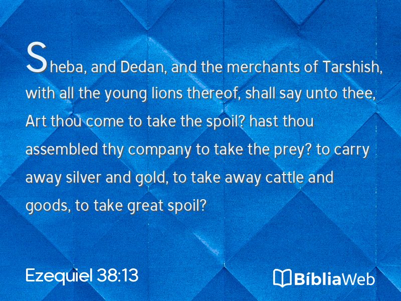 Ezequiel 38:13 em imagem para compartilhar