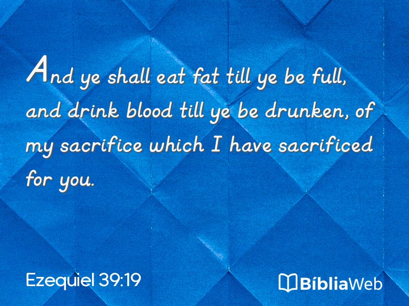 Ezequiel 39:19 em imagem para compartilhar