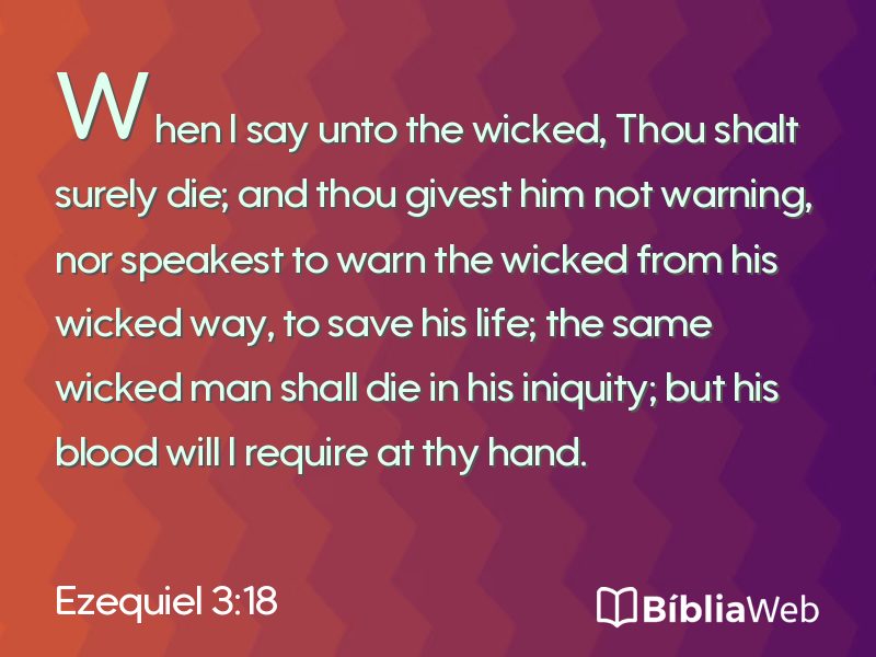 Ezequiel 3:18 em imagem para compartilhar