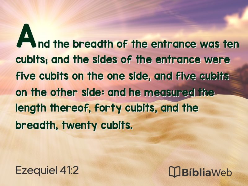Ezequiel 41:2 em imagem para compartilhar