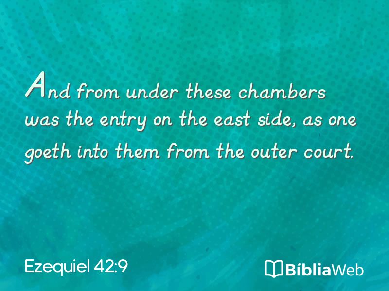 Ezequiel 42:9 em imagem para compartilhar
