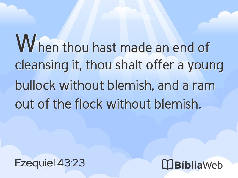 Ezequiel 43:23 em imagem para compartilhar