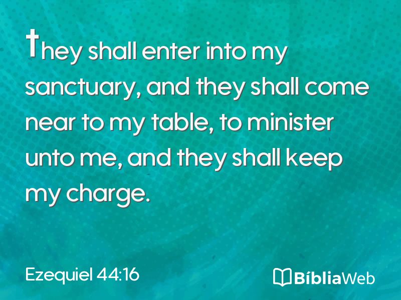 Ezequiel 44:16 em imagem para compartilhar