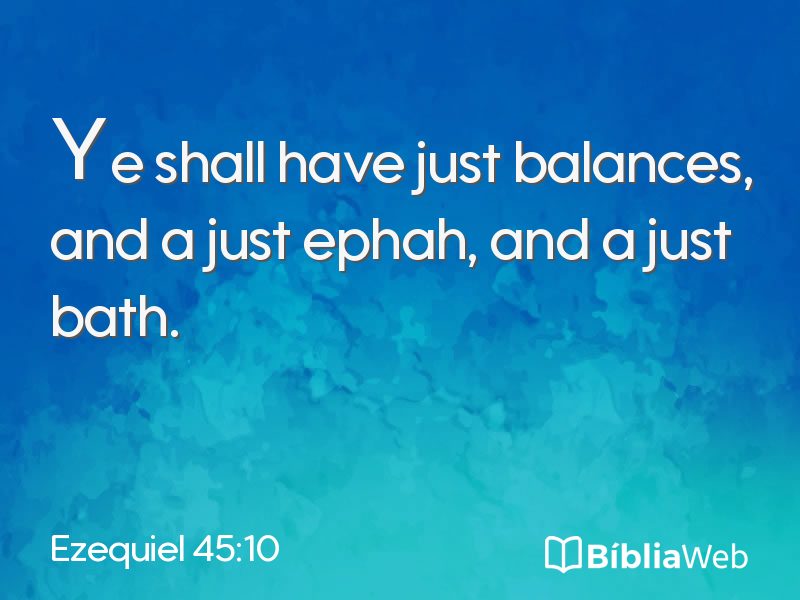 Ezequiel 45:10 em imagem para compartilhar