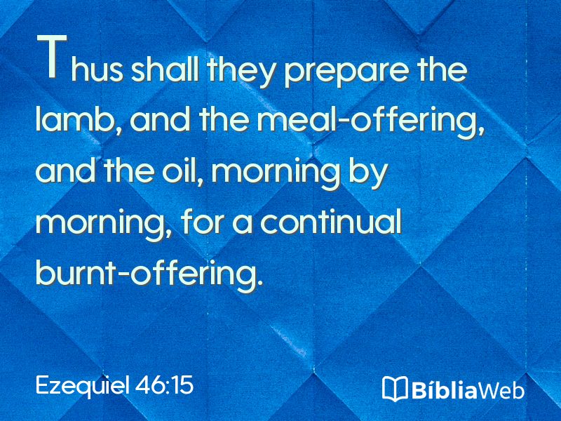 Ezequiel 46:15 em imagem para compartilhar