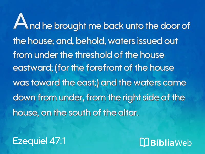 Ezequiel 47:1 em imagem para compartilhar