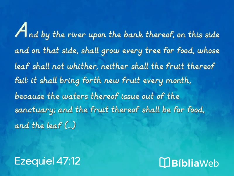 Ezequiel 47:12 em imagem para compartilhar