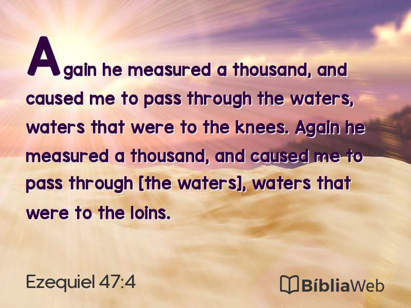 Ezequiel 47:4 em imagem para compartilhar