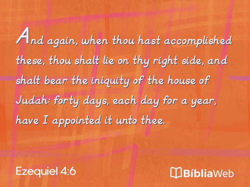 Ezequiel 4:6 em imagem para compartilhar