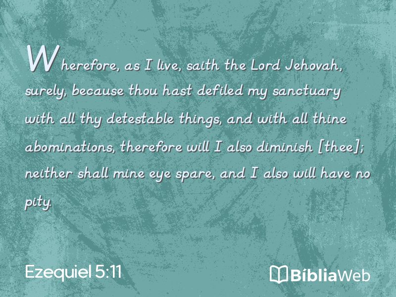Ezequiel 5:11 em imagem para compartilhar