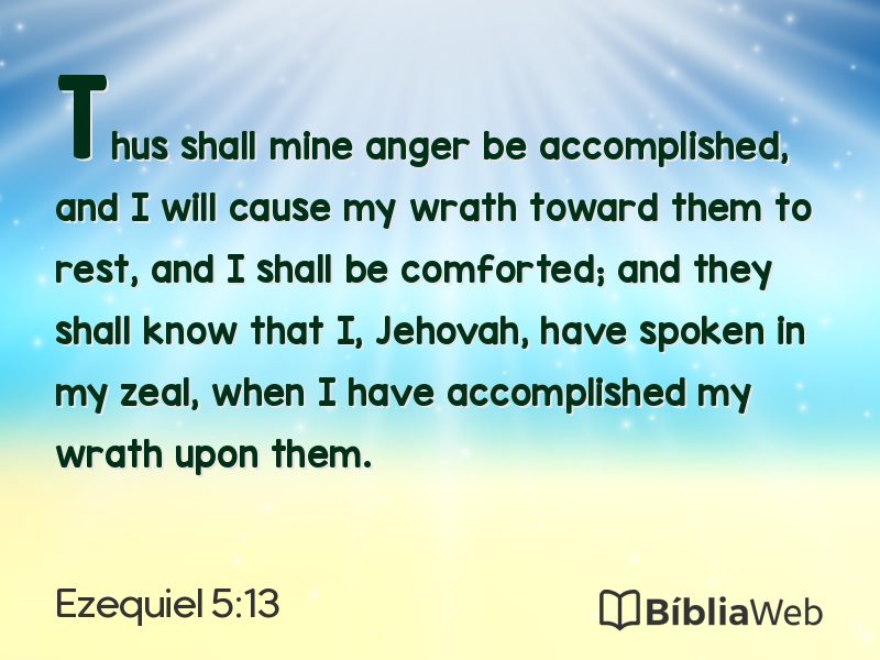 Ezequiel 5:13 em imagem para compartilhar