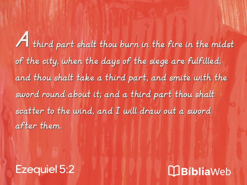 Ezequiel 5:2 em imagem para compartilhar