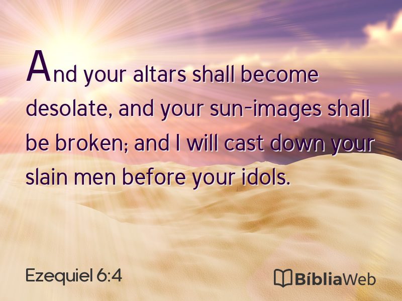 Ezequiel 6:4 em imagem para compartilhar