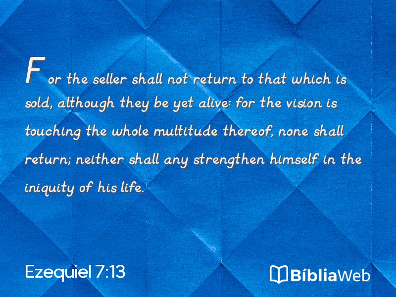 Ezequiel 7:13 em imagem para compartilhar