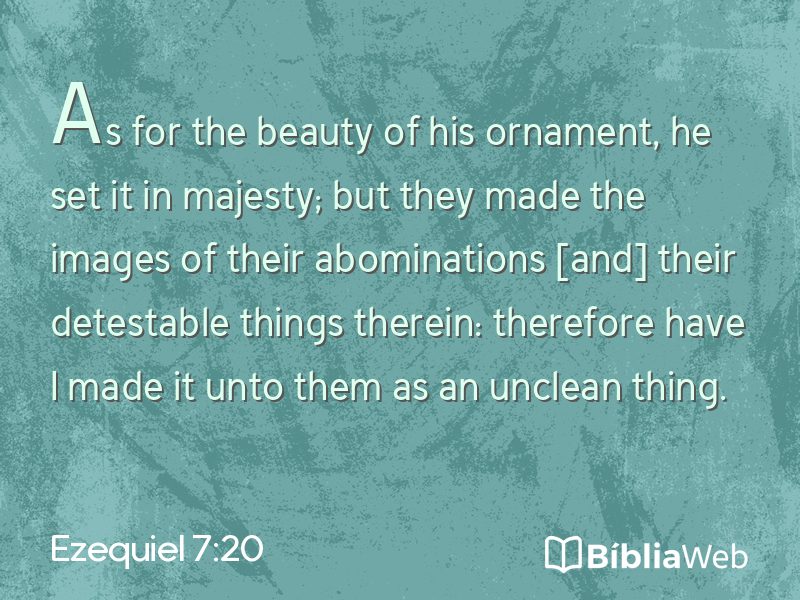 Ezequiel 7:20 em imagem para compartilhar