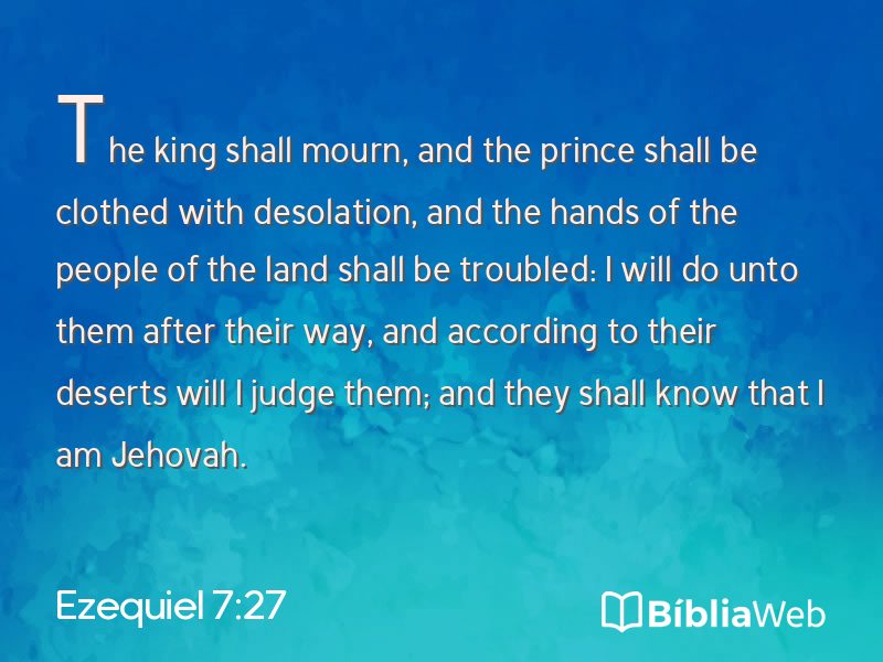 Ezequiel 7:27 em imagem para compartilhar