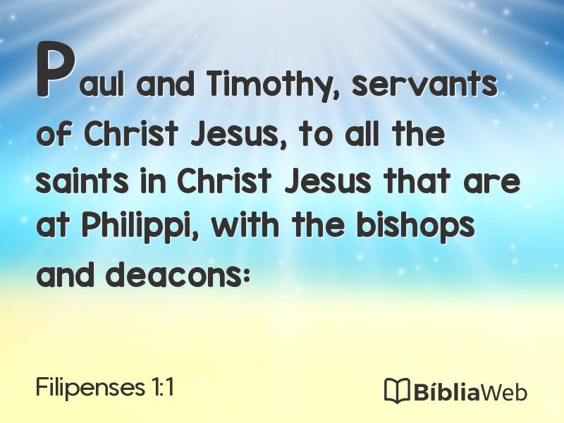 Filipenses 1:1 em imagem para compartilhar
