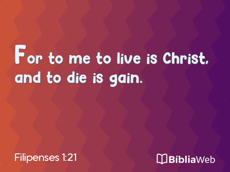Filipenses 1:21 em imagem para compartilhar