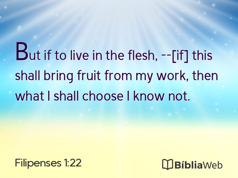 Filipenses 1:22 em imagem para compartilhar