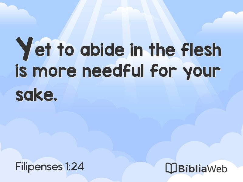 Filipenses 1:24 em imagem para compartilhar