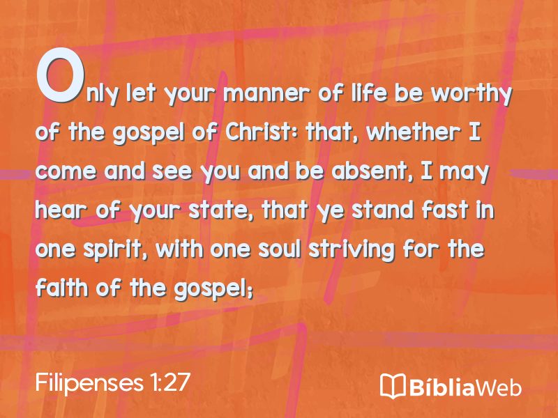 Filipenses 1:27 em imagem para compartilhar