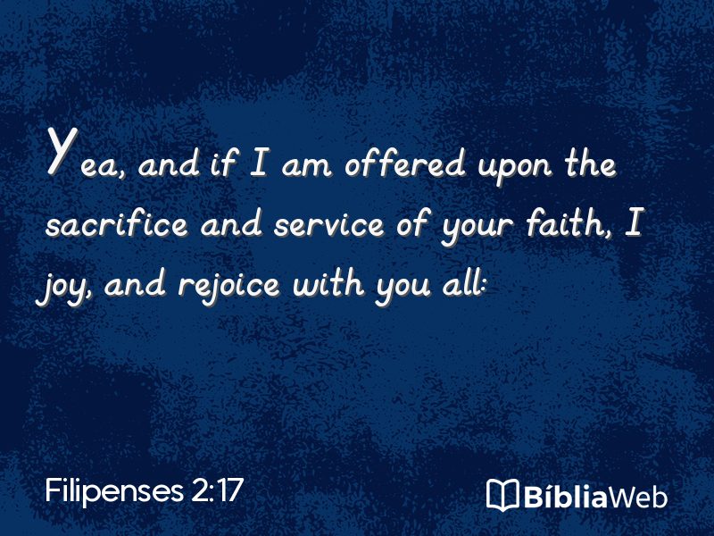 Filipenses 2:17 em imagem para compartilhar