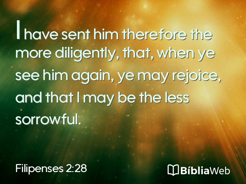 Filipenses 2:28 em imagem para compartilhar