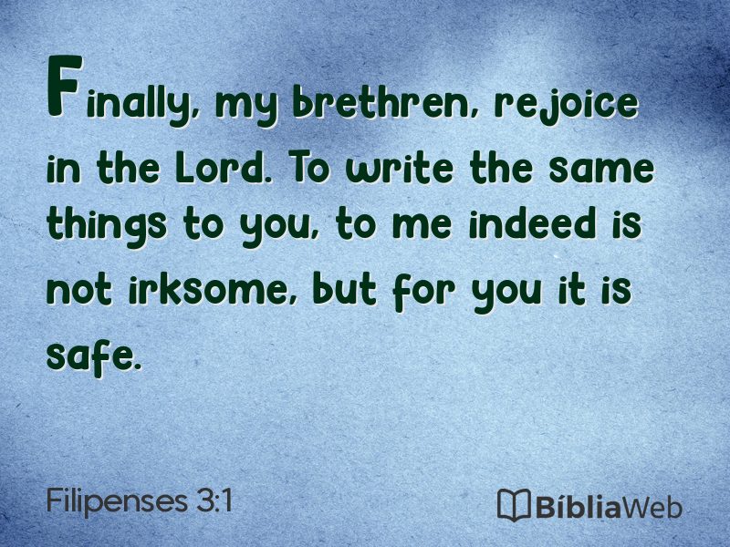 Filipenses 3:1 em imagem para compartilhar