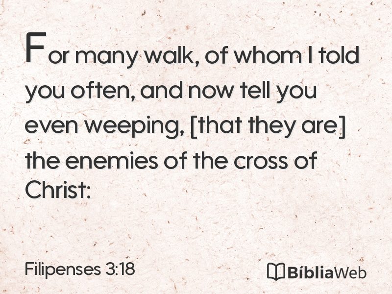 Filipenses 3:18 em imagem para compartilhar