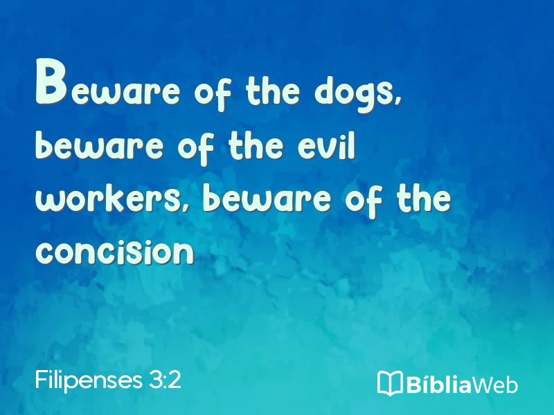 Filipenses 3:2 em imagem para compartilhar