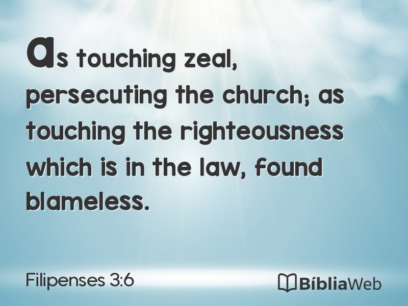 Filipenses 3:6 em imagem para compartilhar